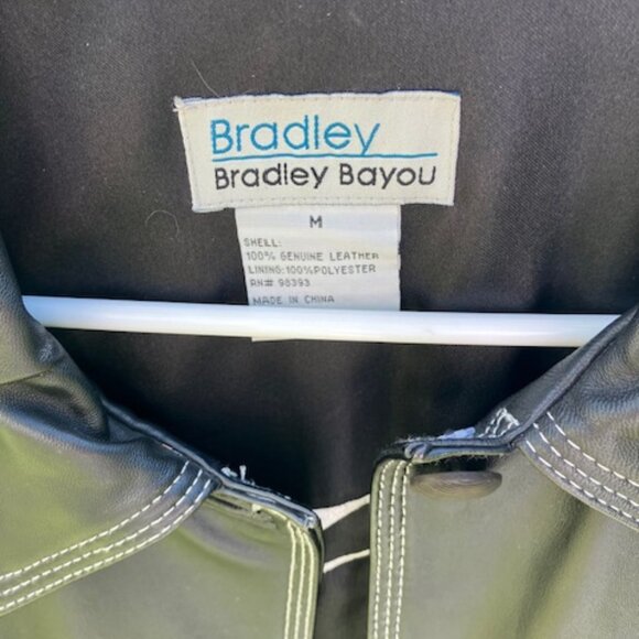 Bradley black leather car coat/jacket - Picture 1 of 3